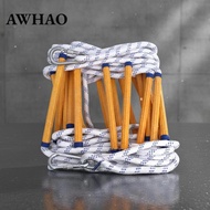 [AWHAO] Extension Rope Ladder Fire Escape Ladder 8M Heavy Duty with Hooks Rope Ladder