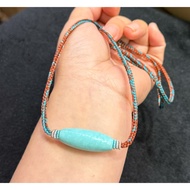 Natural Turquoise Barrel Beads (Dzi Beads)