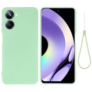 全城熱賣 - 適用於 Realme 10 4G 純色液態硅膠手機保護殼（綠色）