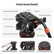 ️ K & F CONCEPT 17.6Lbs/8Kg Camera Capacity Liquid Tripod Max Height 1.91M Hydraulic Stand