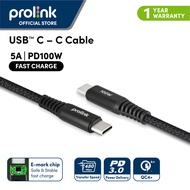 Dây sạc type C To C PROLiNK GCC_100_01 dài 2M sạc siêu nhanh 100W dành cho iPad Macbook Laptop Samsu