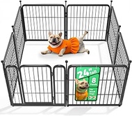 FXW Rollick Dog Playpen for Yard, Camping, 24" Height Heavy Duty for Puppies/Small Dogs, 8 Panels
