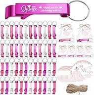 Maxdot 56 Sets 15th Quinceañera Birthday Party Favors Includes Keychain Bottle Opener Favor Thank Yo
