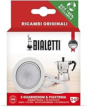 Bialetti Spare Parts - 3 Gaskets & 1 Plate, Compatible with Moka Express, Fiammetta, Break, Happy, D