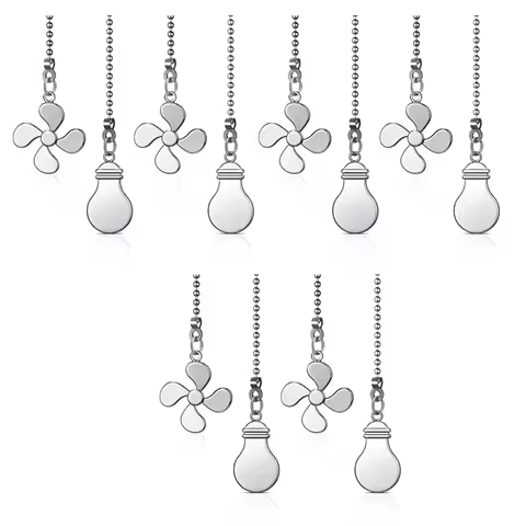 3X Ceiling Fan Pull Chain Fan Extension Chain Fan Chain Pulls Decorative 12 Inch Ceiling Fan Chain E