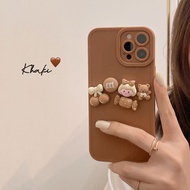 Brown Candy Girl Iphone 11 12 13 Pro max Phone Case Apple Iphone Phone Case Cute Ready Stock 手机壳 IP 13褐色可爱手机壳