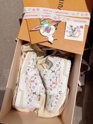 Size5.5低於原價 LV x TM村上隆 白三彩 LV trainer