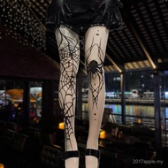 Halloween Spider Web Tights - Dark Gothic Punk Design