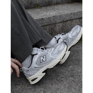 New Balance 530 Silver Black with Cream Sole - Unisex Jogging Shoes