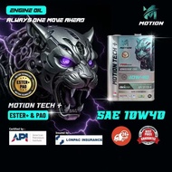 （Sarawak）Ready/Stock MOTION Ester PAO API SP Formulated Semi-Synthetic Engine Oil (10W40/4L)