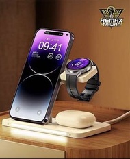 Remax 三合一 23w 無線充電 快速充電 (iPhone/ 手錶/ airpods pro適用)Three in One Wireless Charger Powerbank QC快充 折疊設計