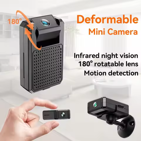 Mini 4K WiFi Security Camera Nanny Cam with 180° Rotating Len 4K Wireless Surveillance No WiFi Recor