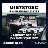 12 Inch UIS7870SC 2.7Ghz Android 13 4GB RAM 64GB ROM Android Player TOYOTA YARIS/VIOS 2020