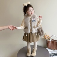 H.S.H Kids | ชุดเดรสเจ้าหญิงใหม่สำหรับฤดูใบไม้ร่วงและหนาว 3 ชิ้น เสื้อโค้ทและเสื้อคลุม Judy Rabbit O