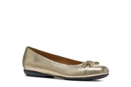 GEOX รองเท้าหนังส้นแบนผู้หญิง รุ่น D ANNYTAH - GOLD (D927NDC2012F_S4GDXX)