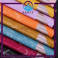 20 PCS SILK FIBRE 2 TONE BRONZE FLOWER WRAPPING PAPER / BOUQUET WRAPPING / KERTAS PEMBALUT HADIAH (W