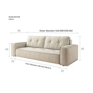 Oylif โซฟาเบด Frosted cloth โซฟาปรับนอนได้ recliner sofa โซฟาแบบปรับนอน modular sofa โซฟาราคาถูกๆ sofa living room OY2409