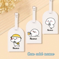 Name Quby Cartoon Luggage Suitcase Tags Address Holder Travel Accessories Baggage Tag Custom Name Lu