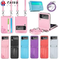 CHINK  Phone Cover Messenger Bag Lanyard Leather Card Covers Folding Phone Screen Card Package Slot Phone