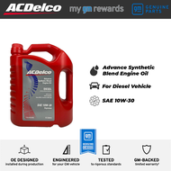 AC Delco Advance Synthetic Blend Engine Oil 10W30 (6L) API CI-4/SL for Diesel Vehicles