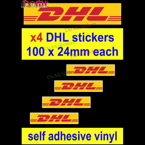 4 DHL Sponsor Stickers Race Car Sports Bike Decals Rally Van Truck F1 Gp Toolbox Car Sticker Weather