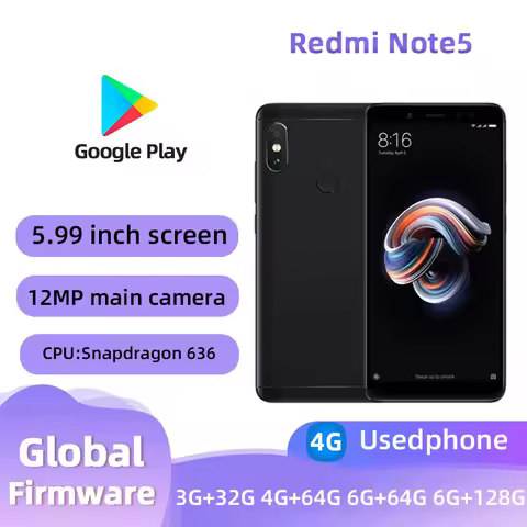 Redmi Note5 4G Android 5.99-inch RAM 4GB ROM 64GB Qualcomm Snapdragon 636 Used Phone