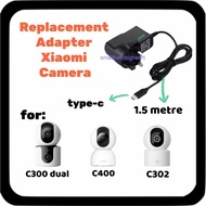 Replacement Adapter type-c for xiaomi smart camera C300 dual, C302 C400 power adapter 5V2A