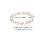 ZHOU LIU FU 周六福 750/18K Gold Bracelet Natural Freshwater Pearl Bracelet X199414 X199415