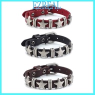 EZR Leather Cuff Biker Bracelet Wristband Punk Leather Spike-Bracelet Vintage Belt