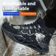 Ready Stock Safety Shoes Steel Toe-toe Breathable Work Shoes Fashion Wear-Resistant Anti-slip Protec