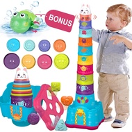 LTKFFFdp Baby Stacking Toys for Toddler 1-3, Nesting Cup Shape Sorter for Infant 6 to 12-18 Month, L