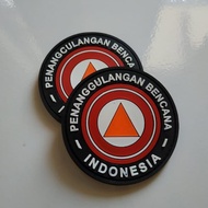 patch rubber PENANGGULANGAN BENCANA INDONESIA/TAGANA/BPBD/BNPB/TIMSAR/BASARNAS/tempelan karet emblem