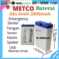 AKI KERING 4 VOLT 2000MAH AKI KERING ACCU 4V 2000MAH EMERGENCY SENTER