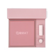 【QMAT】Y003粉色調/ 6mm折疊瑜珈墊(帆布拉鍊袋)+30mm超慢跑墊+MiNi柱組(小物網袋)