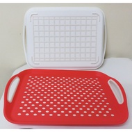 SET of 3 double-sided anti-slip plastic trays with 2 high-quality handles 41x29x4,8cm. K162x3