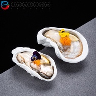 JESTINE Oyster Plate, Ceramic Irregular Sushi Sashimi Plate, Tableware Exquisite Reusable Creative S