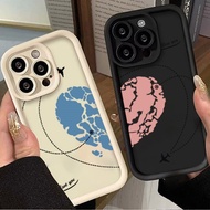 Aircraft Love Heart Case Cover For OPPO Realme C53 C55 C75 C67 C65 C63 C61 C51 C35 C21Y C25Y C30 C31