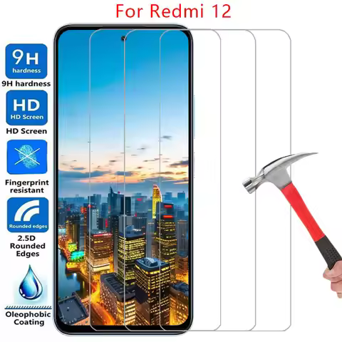 phone case for xiaomi redmi 12 4g 5g tempered glass on redmi12 124g 125g 4 5 g back cover xiomi read
