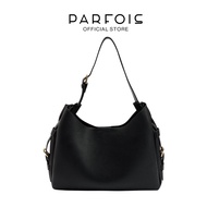 PARFOIS Anora Slouchy Shoulder Bag - PU Leather & Suede Women's Pouch Bag with Adjustable Strap