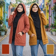 AISHAH HOODIE COTTON IRONLESS DAILY WEAR READYSTOK SIZE S & M | HAZEL TD
