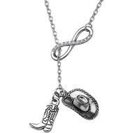 BEKECH Cowgirl Jewelry Boots and Bling It's a Cowgirl Thing Necklace with Western Wild West Texas Bo