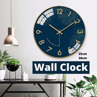 【In stock】{SG} 25cm 30cm Wall Clock Silent Non-Ticking Modern Style Wooden Wall Clocks Decorative for Office Home Bedroom School NKDX