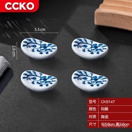 🧉QZ CCKOJapanese-Style Ceramic Chopsticks Rest Tableware Creative Chopstick Holder Chopstick Rest Chopstick Holder Spoon