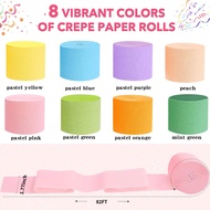 Crepe Paper Ribbon, Multi-color Ribbons, Baby Party Decoration, Gender Reveal Birthday Wedding Decor