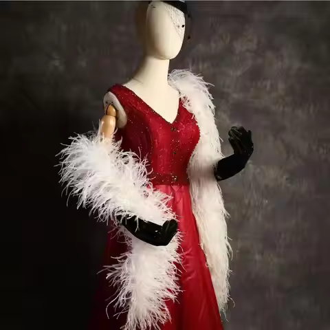 5 Ply Ostrich Feather Boa Trim 2 Meters Long for Wedding Party Dress Carnival Decoration Feather Sha