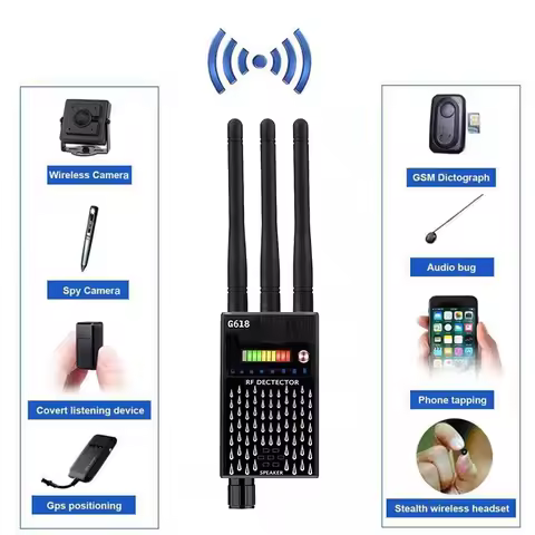 G618 G318 Anti-Spy Detector Anti Candid Camera RF Wireless Signal Finder Locator Tracker Detect GSM 
