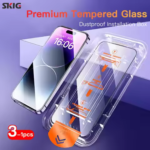 1-3PCS Premium Tempered Glass For iPhone 15 14 13 12 Pro Max Plus For 15Pro Screen Protector