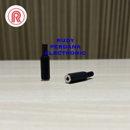 HITAM Mini SOCKET SOCKET 3.5MM 3.5 MM STEREO PLASTIC PVC BLACK COVER