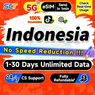 SCT Indonesia eSIM 1-30 Days 1-20GB 4G Unlimited data eSIM Indonesia SIM Card Bali eSIM Send in 1min