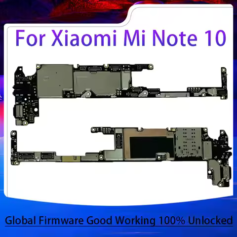 128GB Motherboard For Xiaomi Mi Note 10 Mainboard High Quality Logic Circuit Board Plate Global Unlo